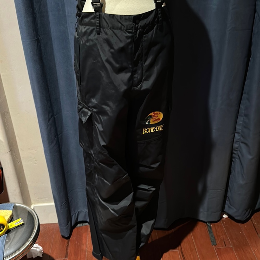 Bass Pro Shops Bone Dry Suspender Rain Pants for Fishing EUC